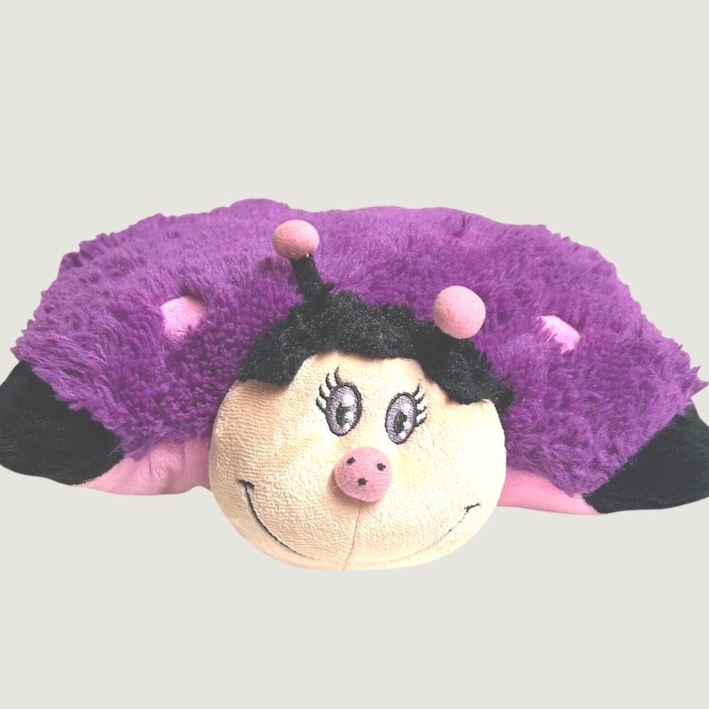Pillow Pets Pee-Wees Ladybug Plush Kids Small Purple Excellent Polka‎ Dot
